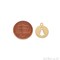 Christmas Tree Round Shape Laser Finding Gold Plated 13x16mm Charm For Bracelets & Pendants